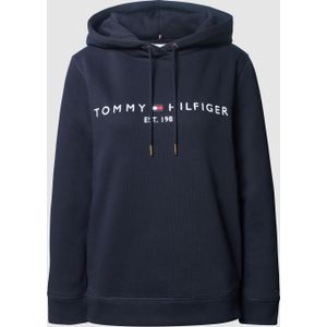 Hoodie met labelstitching