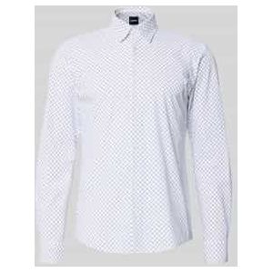 Slim fit vrijetijdsoverhemd met all-over motief, model 'P-ROAN-K-F-261'