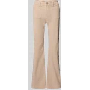 Flared fit corduroy broek in ribcordlook, model 'Ebbi'
