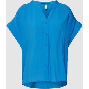 Overhemdblouse van viscose met extra brede schouders