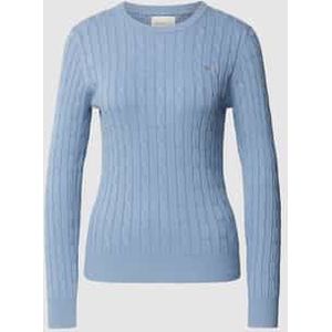 Gebreide pullover met kabelpatroon