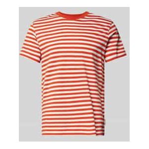 Regular fit T-shirt van puur katoen met streeppatroon