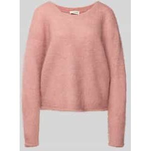 Gebreide pullover met ribboorden, model 'NUNY'