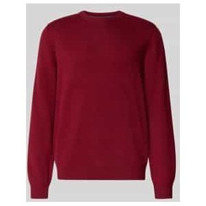 Regular fit gebreide pullover van een mix van katoen en wol