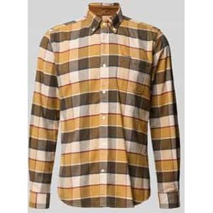 Tailored fit vrijetijdsoverhemd van puur katoen