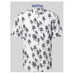 Regular fit vrijetijdsoverhemd van een mix van linnen en katoen