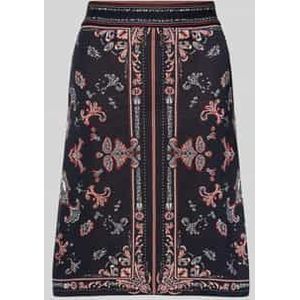 Knielange gebreide rok in all-over look