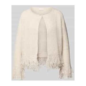 Gebreid jack van kasjmiermix met franjes