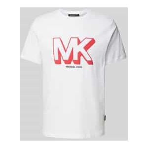 T-shirt met labelprint, model 'SKETCH MK'