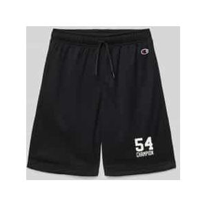 Regular fit sweatshorts met labelprint