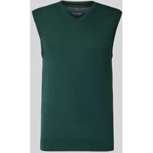 Gebreid shirt van wolmix met V-hals