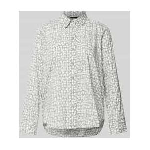 Regular fit overhemdblouse met all-over motief