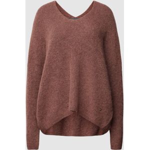 Gebreide pullover met V-hals, model 'THORA'