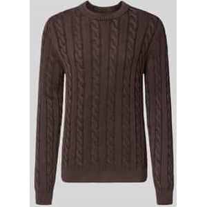 Gebreide pullover met ribboorden