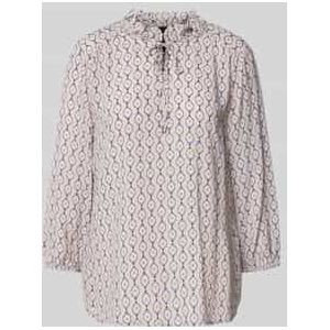 Blouseshirt met druppelvormige hals