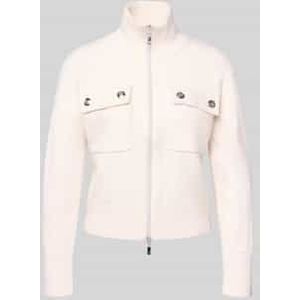 Gebreid jack met tweewegsritssluiting en borstzakken