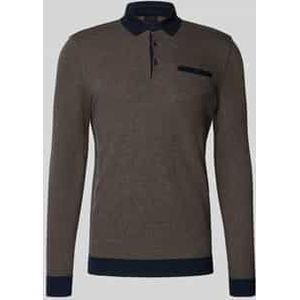 Slim fit poloshirt met labeldetail