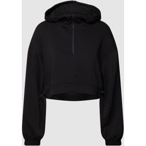 Korte hoodie met korte ritssluiting, model 'Stance'