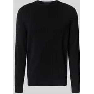 Regular fit kasjmier pullover met ronde hals