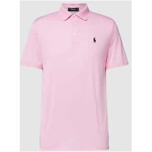 Tailored fit poloshirt met labelstitching