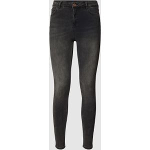 High waist skinny fit jeans met stretch