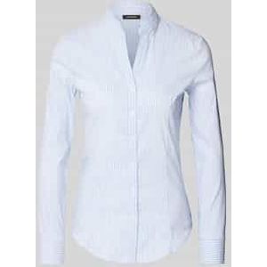 Slim fit overhemdblouse met opstaande kraag