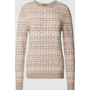 Gebreide pullover met all-over motief