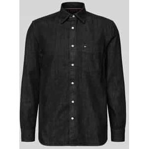 Regular fit jeansoverhemd van puur katoen