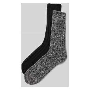 Sokken met ribboord in een set van 2 paar