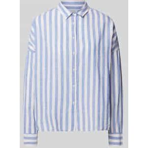 Regular fit overhemdblouse van linnen met extra brede schouders