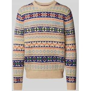 Wollen pullover met ronde hals, model 'FAIRISLE'