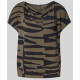 OPUS - Sapaya - T-shirt - Blauw - Viscose/Elastaan