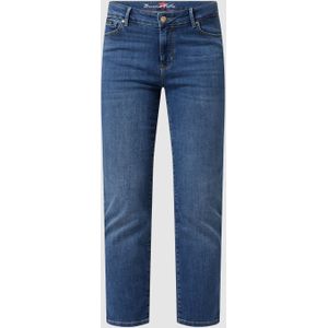 Korte straight fit jeans met stretch, model 'Amalfi'