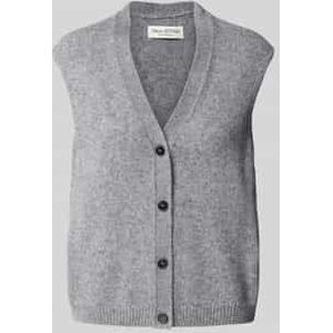 Regular fit mouwloos vest van scheerwolmix