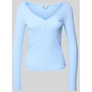 Tommy Jeans - Damesshirt - Longsleeve - All-over Motief - Katoenmix