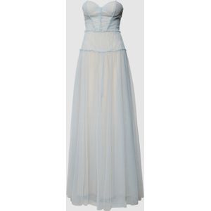 Strapless avondjurk met hartvormige hals