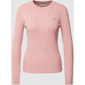 Gebreide pullover met kabelpatroon