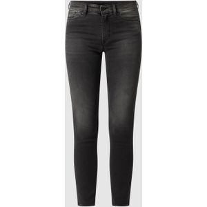 Super slim fit high rise jeans met stretch, model 'Juno'