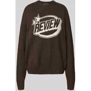 Gebreide pullover met labelprint