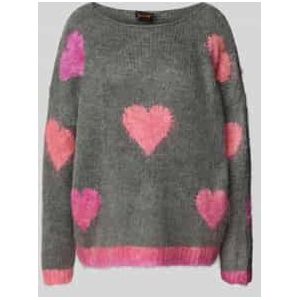 Relaxed fit gebreide pullover van een mix van wol en alpaca