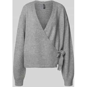 Regular fit gebreid jack met wol, model 'MALOU'