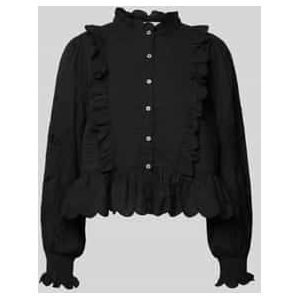 Blouse met lange mouwen en knoopsluiting