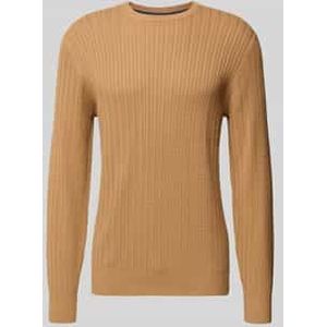 Gebreide pullover met ribboorden