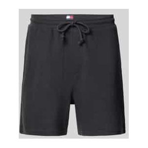 Relaxed fit sweatshort met structuurmotief