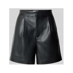 Rich & Royal - Broek - Zwart - Imitatieleder - Knielengte