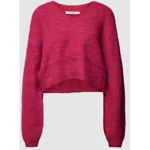 Gebreide pullover met V-hals, model 'Safi'