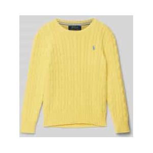 Gebreide pullover met kabelpatroon