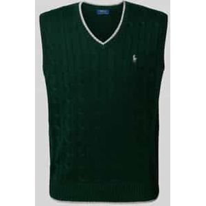 Spencer met kabelpatroon en V-hals