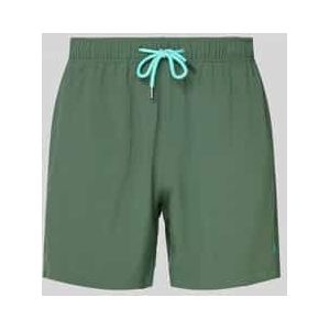 Relaxed fit zwembroek met logostitching