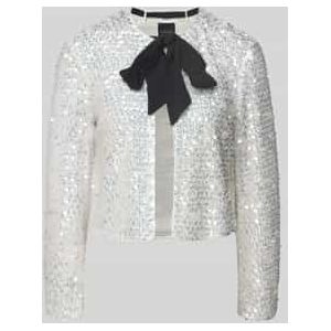 Regular fit blazer met pailletten en strik